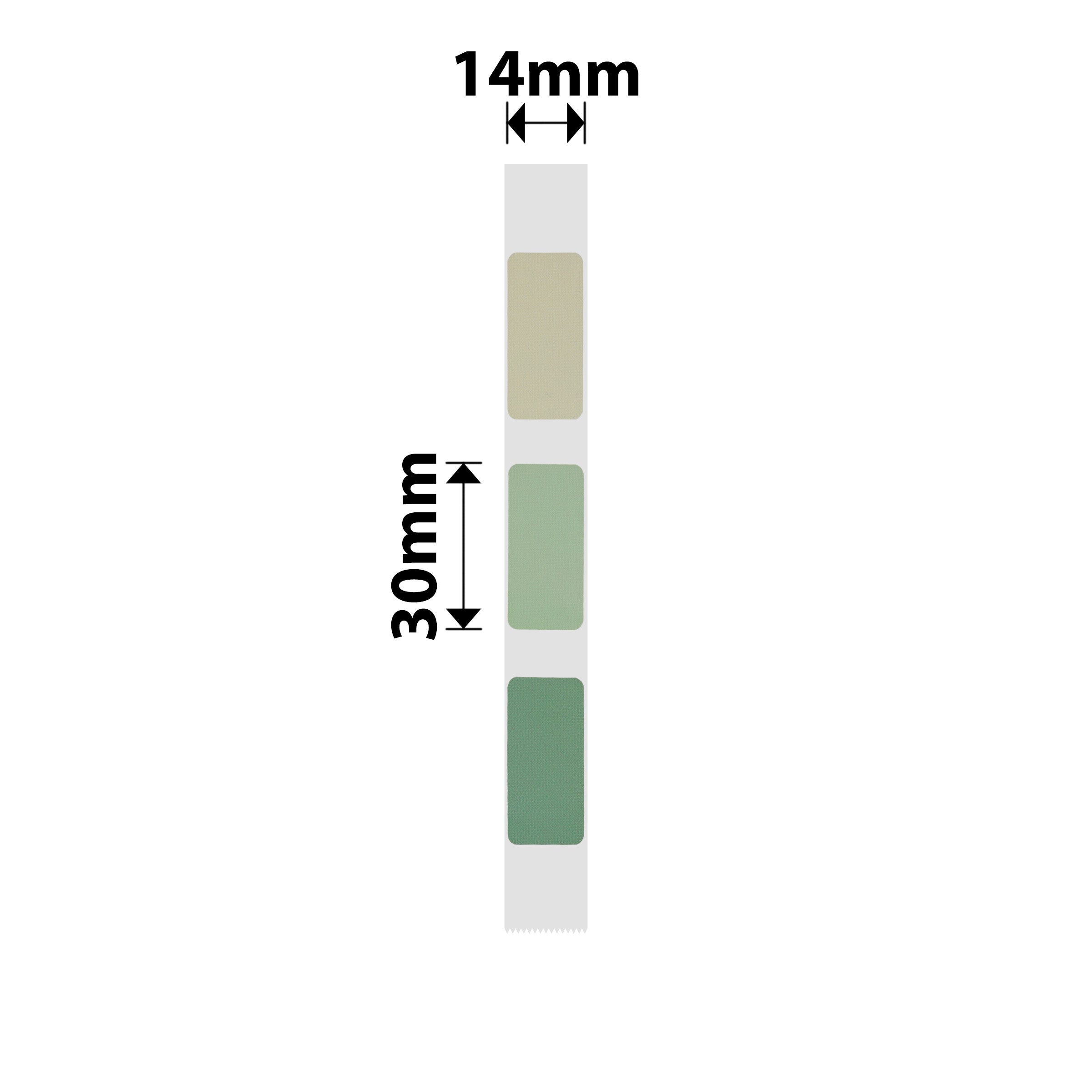NB284 - NIIMBOT - D11 / D101 / D110 / H1S - R14X30MM - 210 LABELS PER ROLL -  GREEN (3 COLOURS)