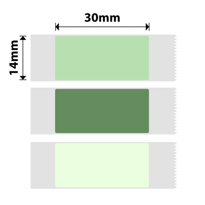 NB284 - Niimbot - D11 / D101 / D110 / H1S - 14x30mm - 195 Green Mixed Colours Labels