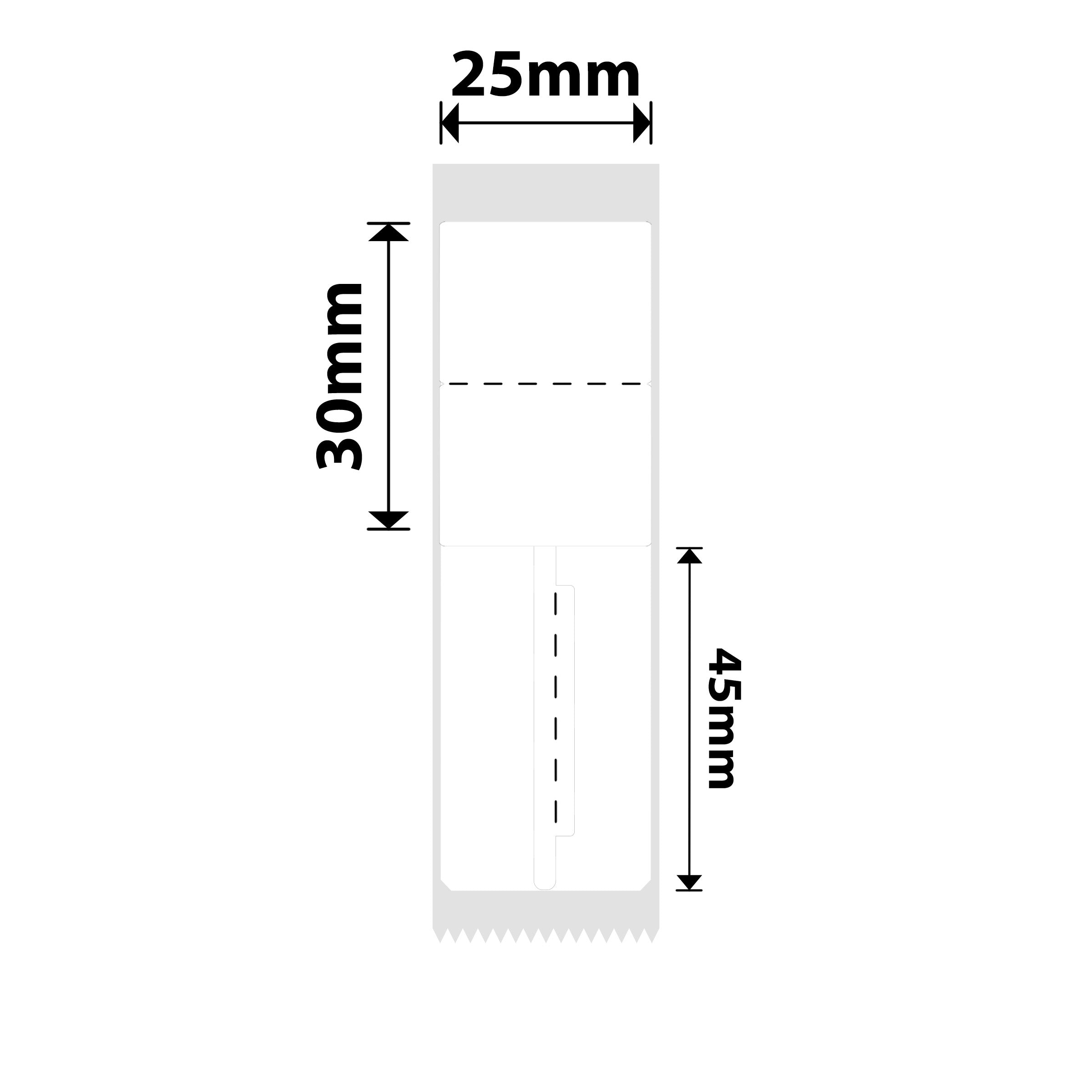 NB286 - Niimbot - B1 / B21 / B31 / B3S / B4 - 25x75mm - 100 White Jewellery Labels