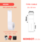 NB286 - NIIMBOT - B1 / B21 / B3S - T25X30+45MM - 100 LABELS PER ROLL - JEWELLERY - WHITE