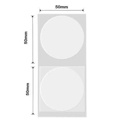 NB290 - NIIMBOT - B1 / B21 / B3S / B4 - TT50X50MM - 150 LABELS PER ROLL - ROUND - TRANSPARENT