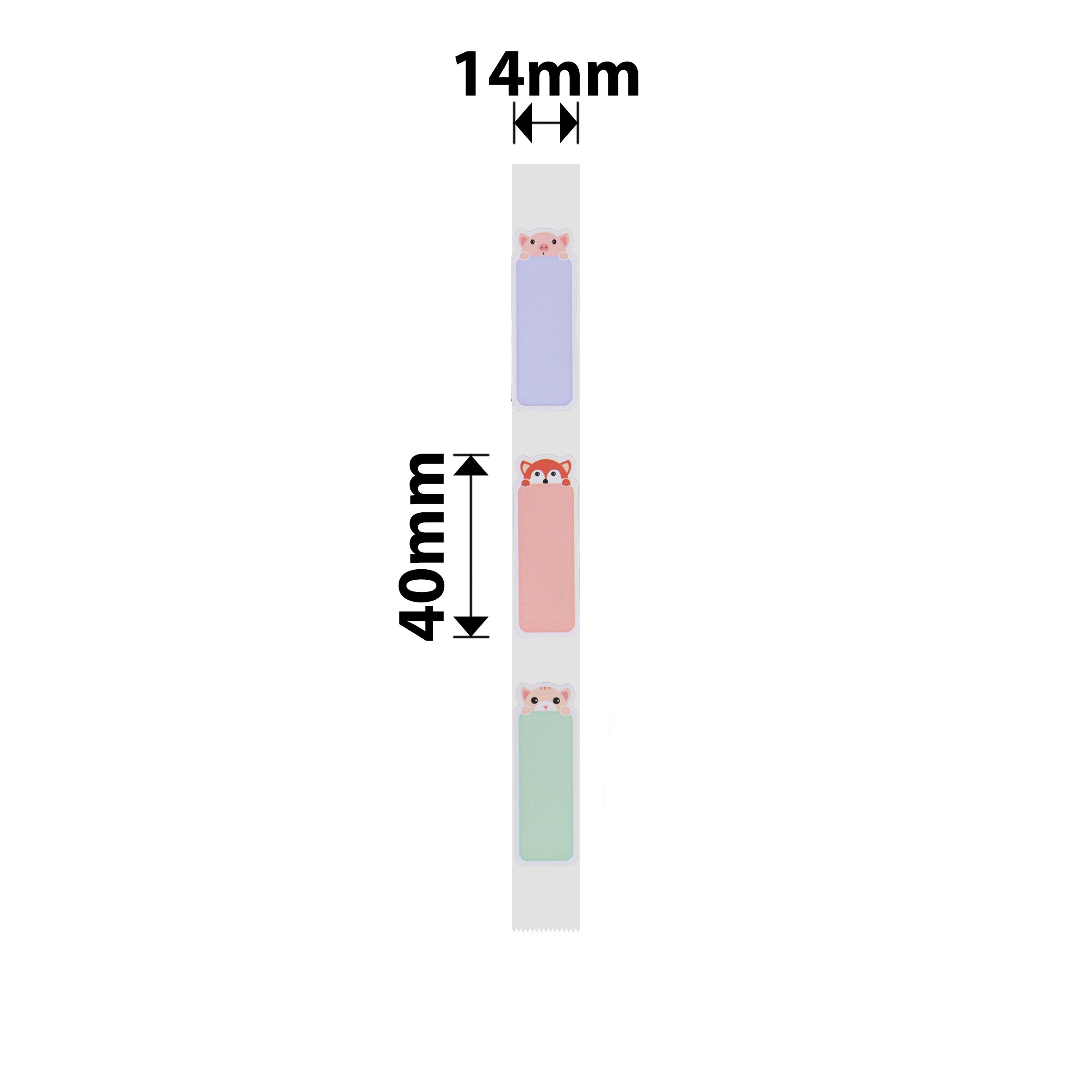 NB291 - NIIMBOT - D11 / D101 / D110 / H1S - R14X40MM - 160 LABELS PER ROLL - SLEEPY ANIMALS DESIGN