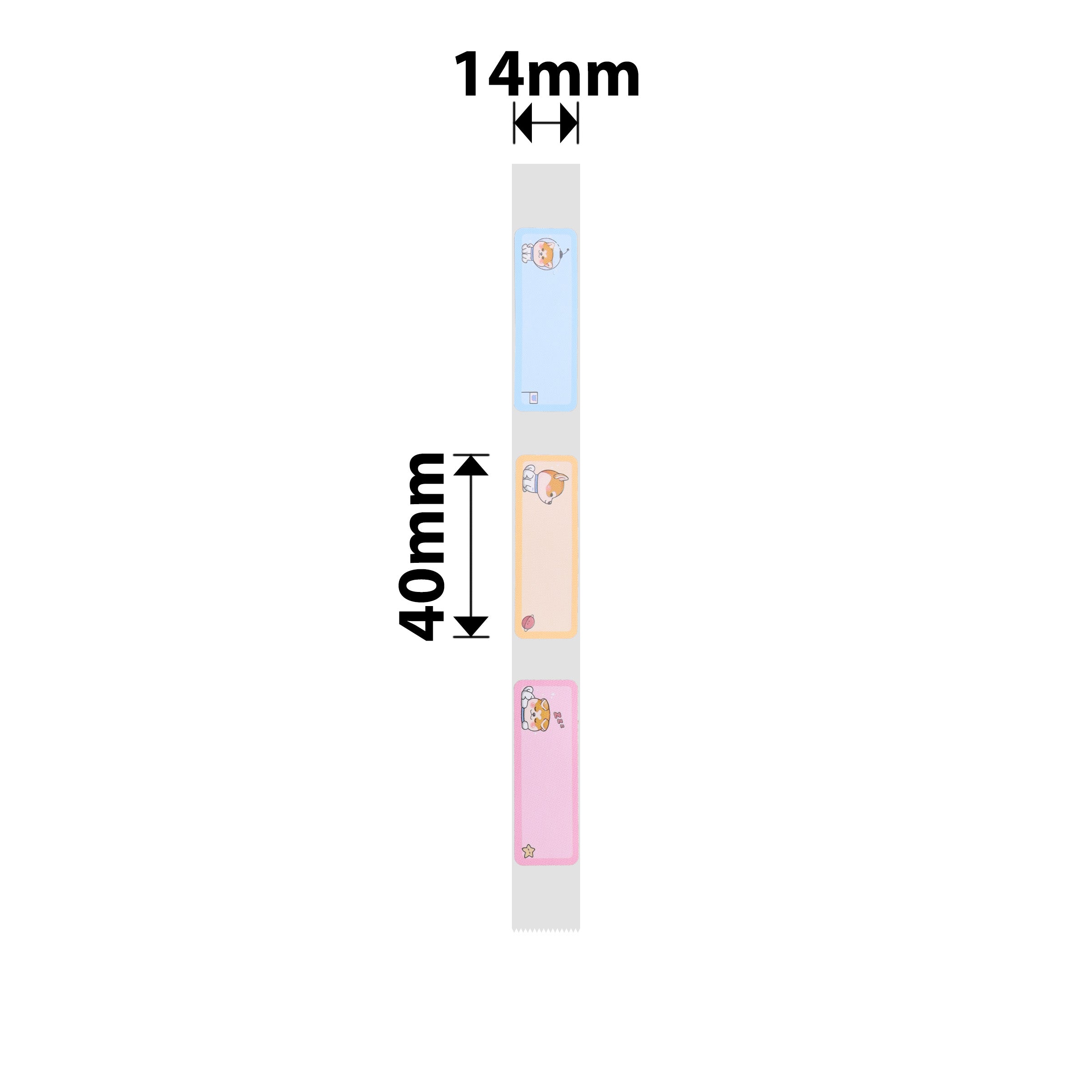 NB292 - NIIMBOT - D11 / D101 / D110 / H1S - R14X40MM - 160 LABELS PER ROLL - DREAMING PUPPY DESIGN