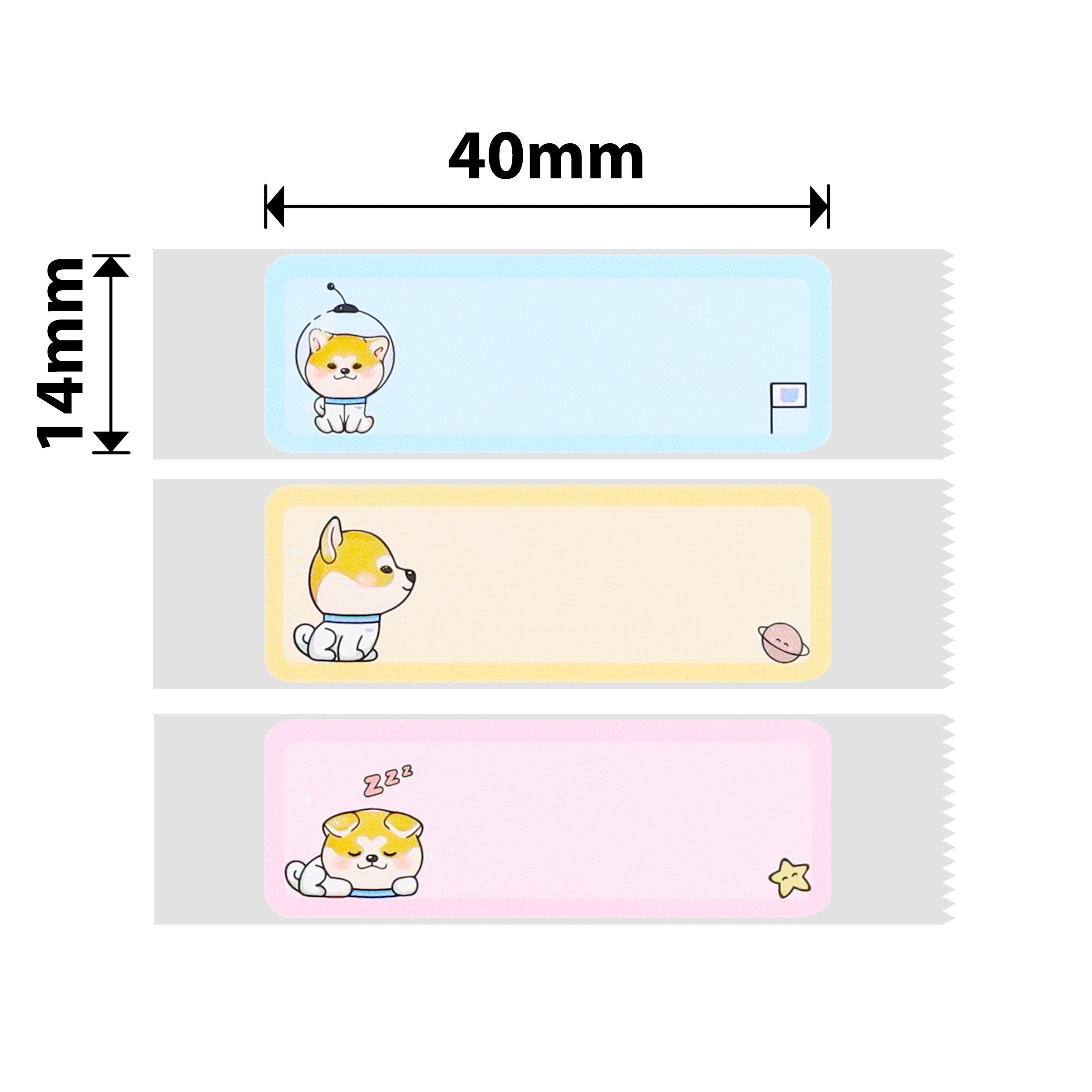 NB292 - Niimbot - D11 / D101 / D110 / H1S - 14x40mm - 160 Dreaming Puppy Labels