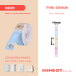 NB292 - NIIMBOT - D11 / D101 / D110 / H1S - R14X40MM - 160 LABELS PER ROLL - DREAMING PUPPY DESIGN