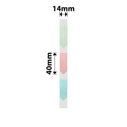 NB293 - NIIMBOT - D11 / D101 / D110 / H1S - R14X40MM - 160 LABELS PER ROLL - COLOUR ARROW DESIGN