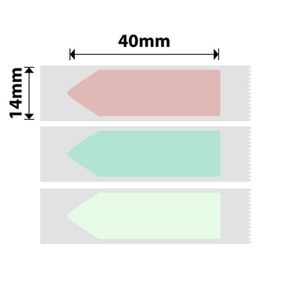 NB293 - Niimbot - D11 / D101 / D110 / H1S - 14x40mm - 160 Stationary Arrow Shape Colour Labels