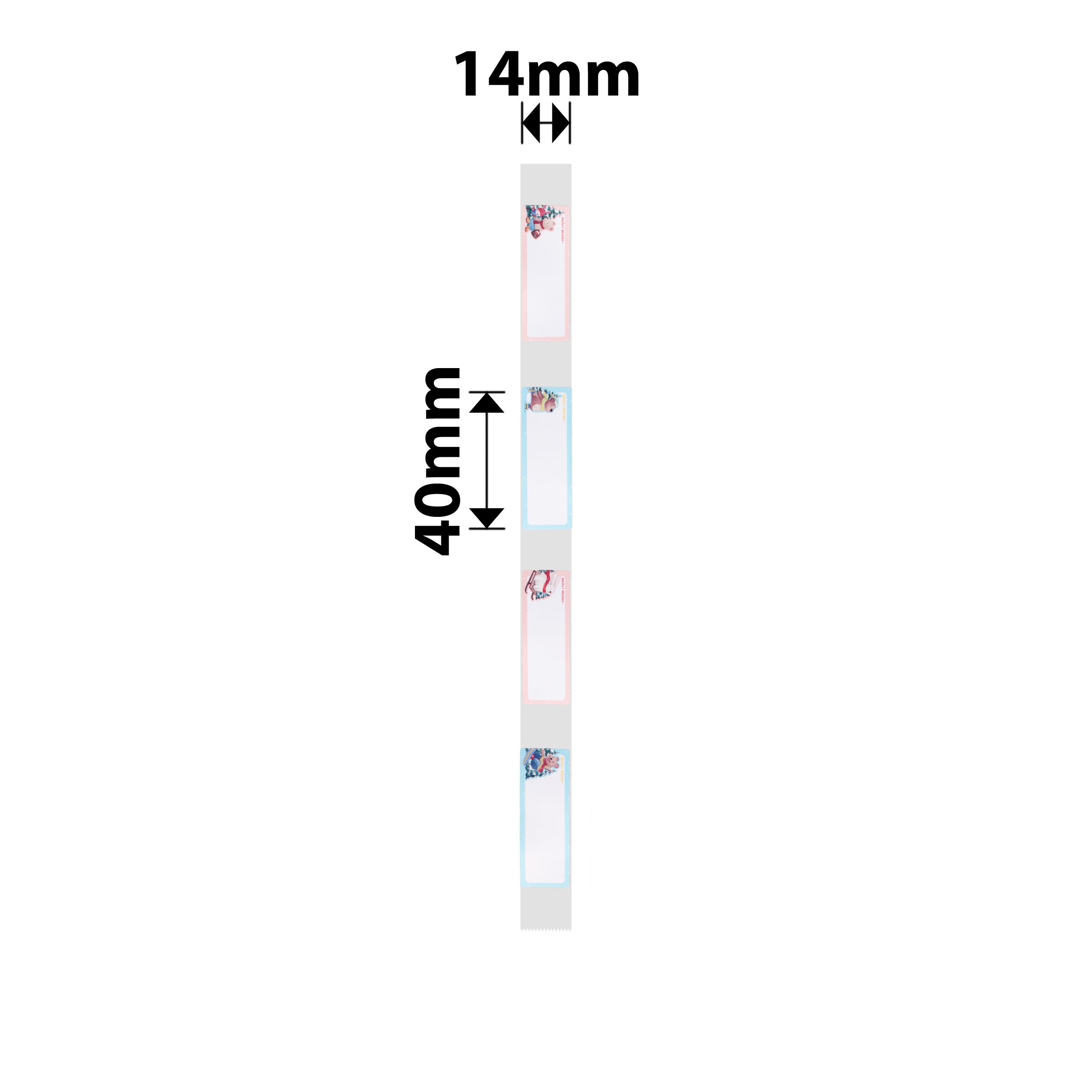 NB294 - NIIMBOT - D11 / D101 / D110 / H1S - R14X40MM - 160 LABELS PER ROLL - HELLO WINTER