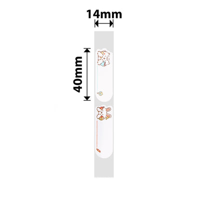 NB298 - NIIMBOT - D11 / D101 / D110 / H1S - R14X40MM - 160 LABELS PER ROLL - SCHOOL RABBIT DESIGN