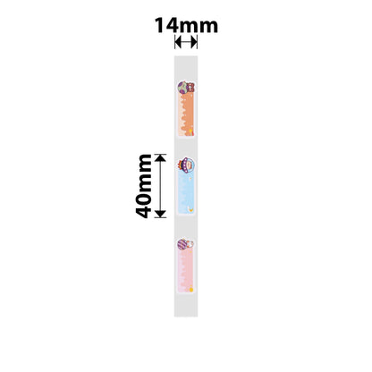 NB299 - NIIMBOT - D11 / D101 / D110 / H1S - 14X40MM - 155 LABELS PER ROLL - PLANET TOUR DESIGN