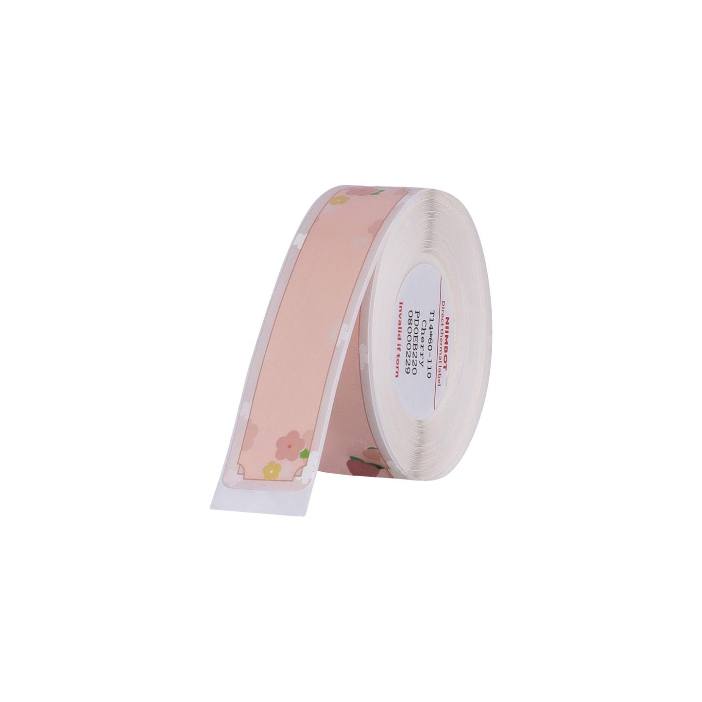 NB304 - NIIMBOT - D11 / D101 / D110 / H1S - R14X60MM - 110 LABELS PER ROLL - CHERRY PINK DESIGN