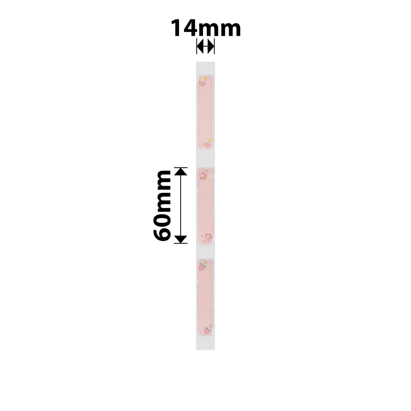 NB304 - NIIMBOT - D11 / D101 / D110 / H1S - R14X60MM - 110 LABELS PER ROLL - CHERRY PINK DESIGN