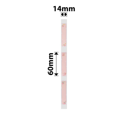 NB304 - NIIMBOT - D11 / D101 / D110 / H1S - R14X60MM - 110 LABELS PER ROLL - CHERRY PINK DESIGN