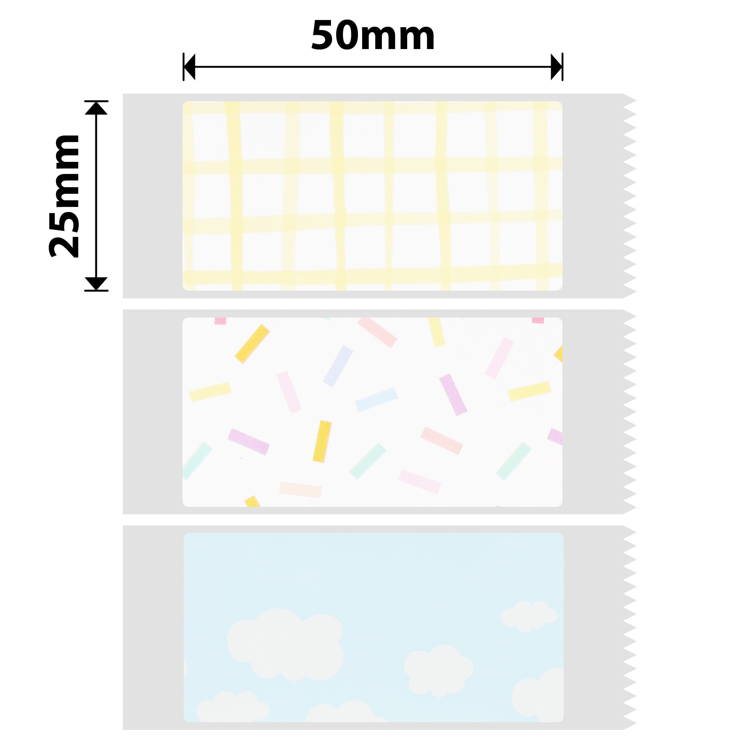 NB368 - Niimbot - D101 Only - 25x50mm - 125 Mixed Pattern Labels