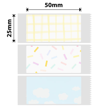 NB368 - Niimbot - D101 Only - 25x50mm - 125 Mixed Pattern Labels