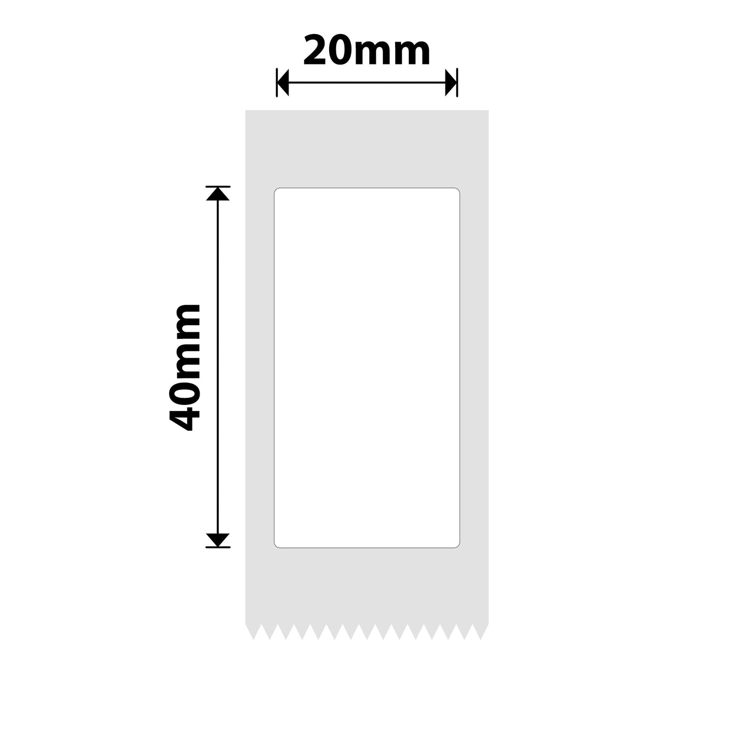 NB314 - NIIMBOT - D101 ONLY - R20X40MM - 160 LABELS PER ROLL - WHITE