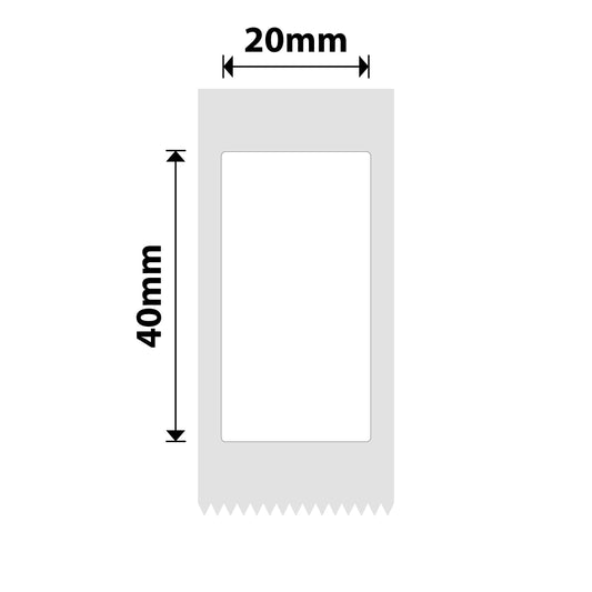 NB314 - NIIMBOT - D101 ONLY - R20X40MM - 160 LABELS PER ROLL - WHITE