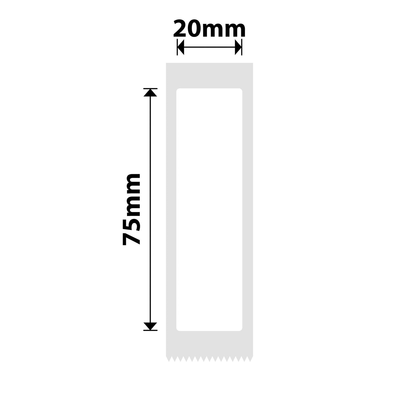 NB322 - NIIMBOT - D101 ONLY - R20X75MM - 90 LABELS PER ROLL - WHITE