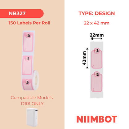 NB327 - NIIMBOT - D101 ONLY - R22X42MM- 150 LABELS PER ROLL - SWEET BABY DESIGN