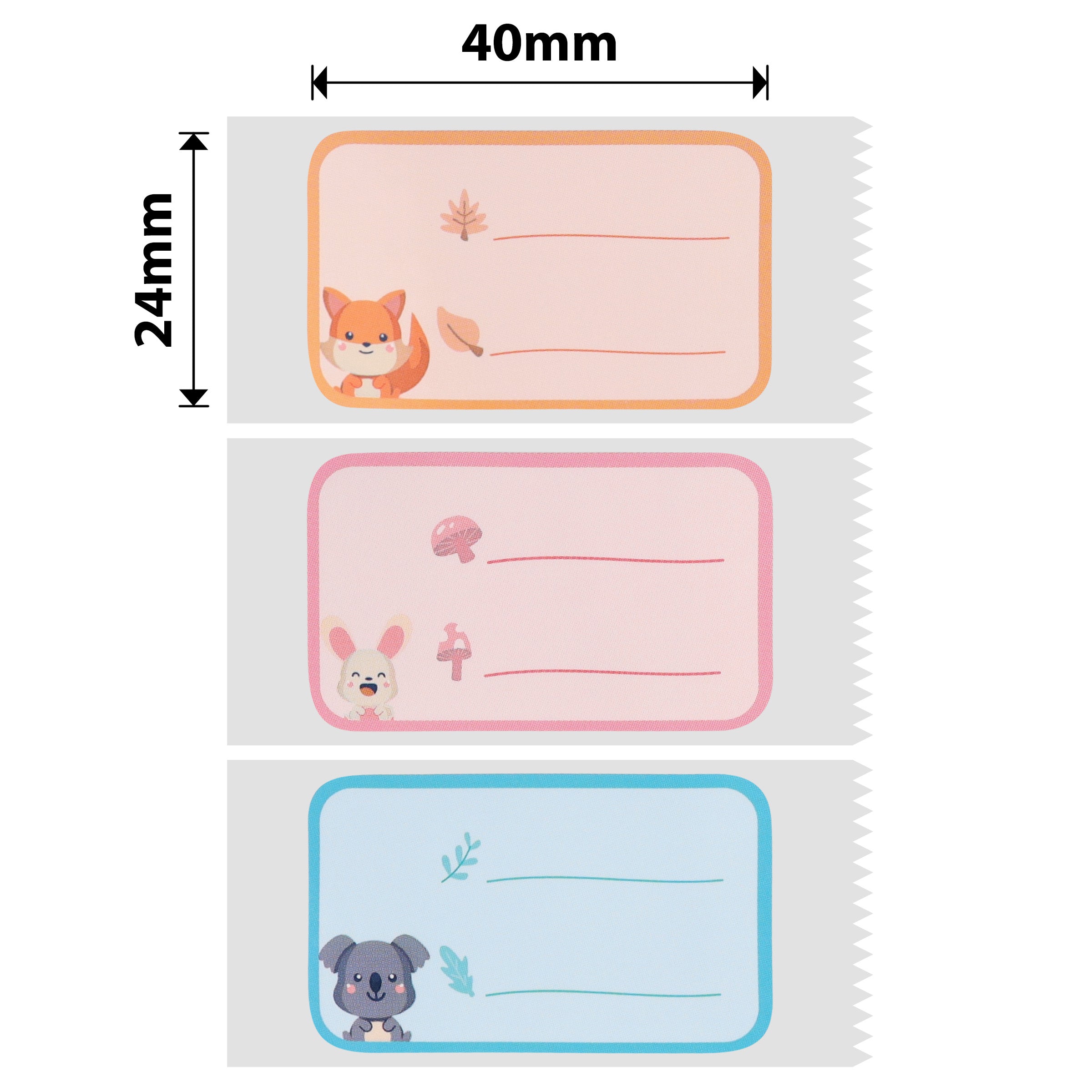 NB329 - Niimbot - D101 Only - 24x40mm - 160 Animal League Labels