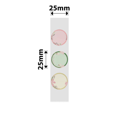 NB333 - NIIMBOT - D101 ONLY - R25X25MM - 230 LABELS PER ROLL - FLOWER DESIGN