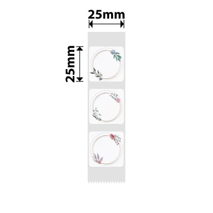 NB334 - Niimbot - D101 Only - 25x25mm - 230 Flower Park Round Labels