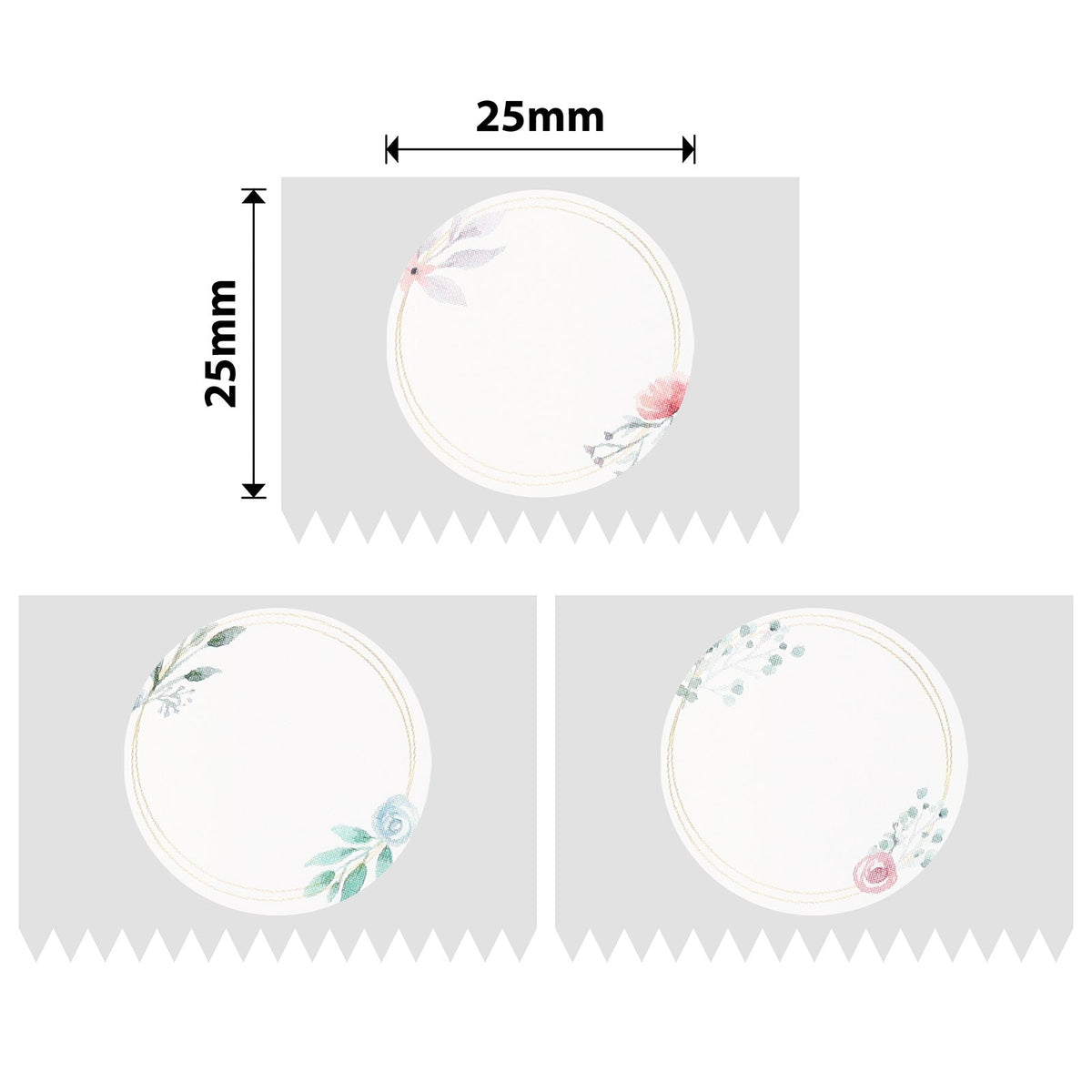 NIIMBOT - D101 Only - 25x25mm - Flower Park Round - 230 Labels
