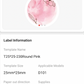 NB335 - NIIMBOT - D101 ONLY - R25X25MM - 225 LABELS PER ROLL - ROUND - PINK