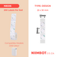 NB336 - NIIMBOT - D101 ONLY - R25X30MM - 200 LABELS PER ROLL - PARK OVAL DESIGN