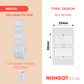 NB345 - NIIMBOT - D101 ONLY - R25X30MM - 210 LABELS PER ROLL - TRUE LOVE DESIGN