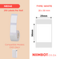 NB346 - NIIMBOT - D101 ONLY - R25X30MM - 210 LABELS PER ROLL - WHITE
