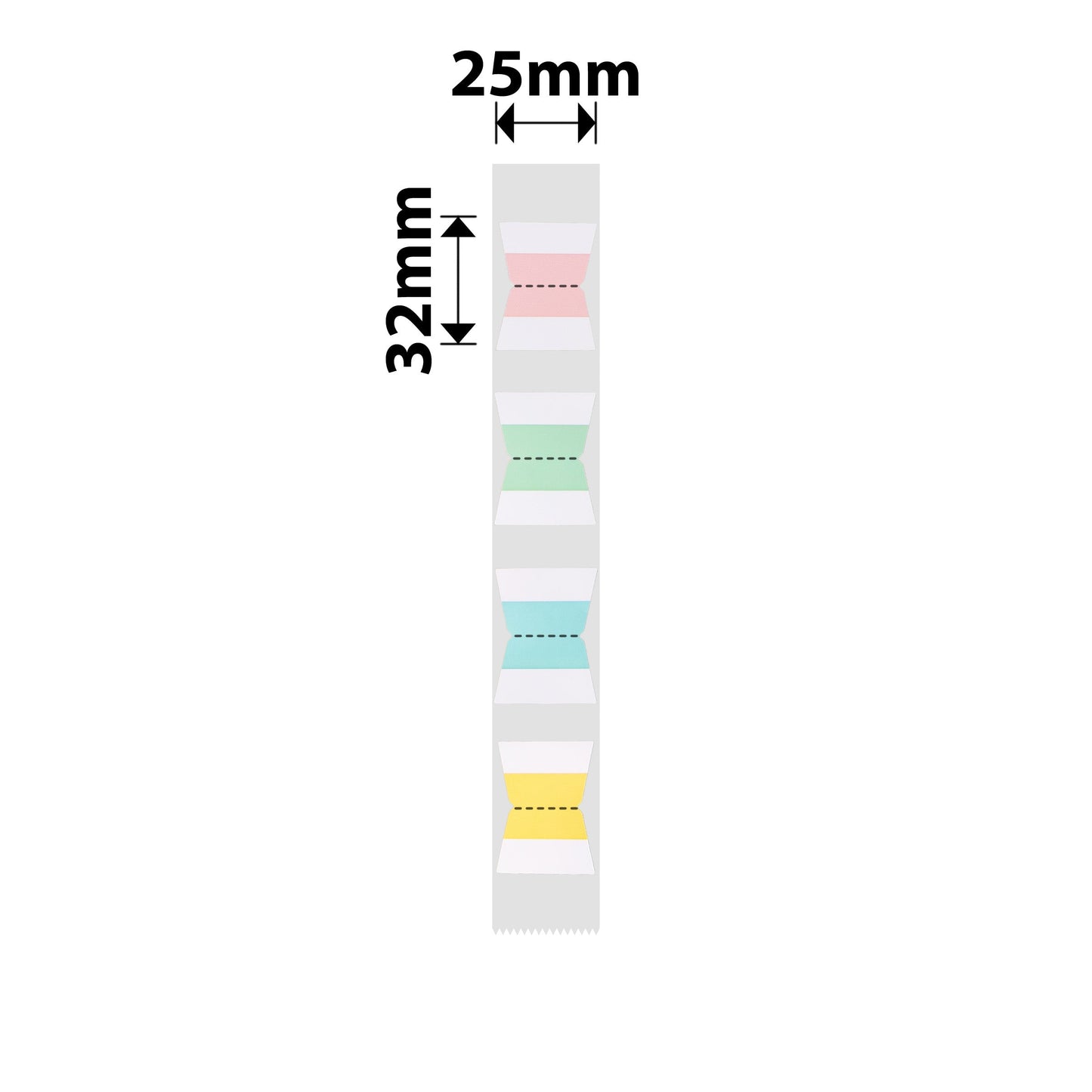 NB347 - NIIMBOT - D101 ONLY - R25X32MM - 190 LABELS PER ROLL - T SHAPE INDEX MIXED COLOURS