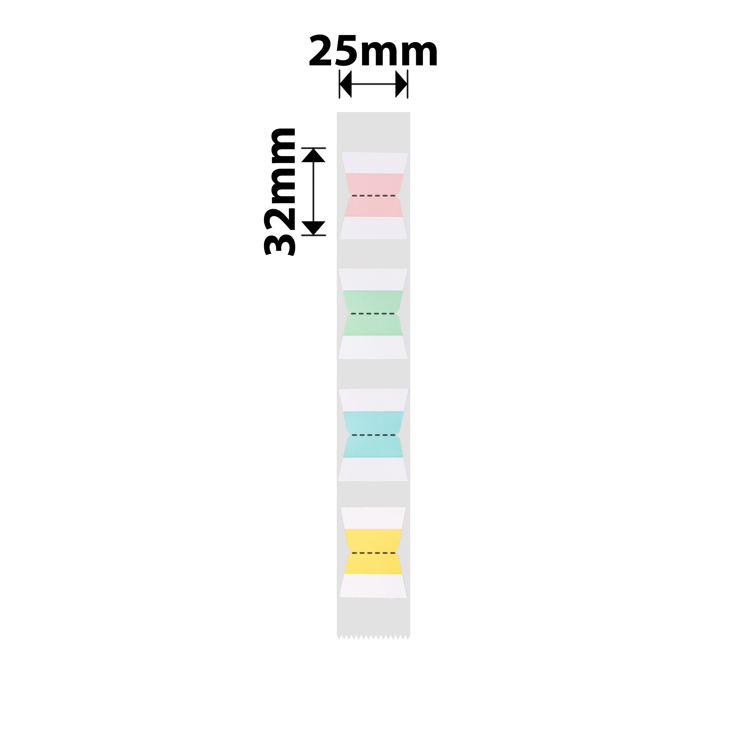 NB347 - NIIMBOT - D101 ONLY - R25X32MM - 190 LABELS PER ROLL - T SHAPE INDEX MIXED COLOURS
