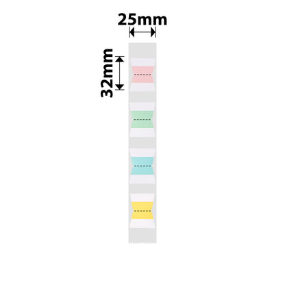 NB347 - NIIMBOT - D101 ONLY - R25X32MM - 190 LABELS PER ROLL - T SHAPE INDEX MIXED COLOURS