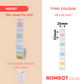 NB347 - NIIMBOT - D101 ONLY - R25X32MM - 190 LABELS PER ROLL - T SHAPE INDEX MIXED COLOURS