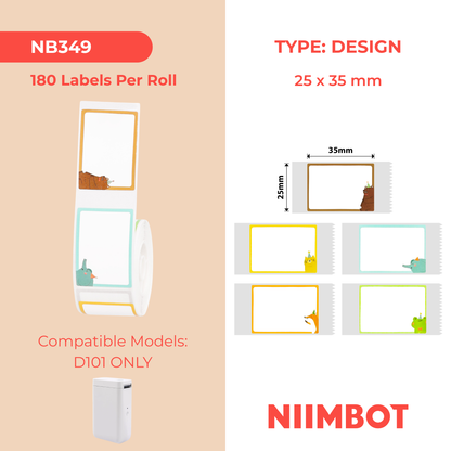 NB349 - Niimbot - D101 Only - 25x35mm - 170 Enchanted Forest Labels