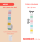 NB351 - NIIMBOT - D101 ONLY - T36X25MM - 260 LABELS PER ROLL - SQUARE INDEX DESIGN