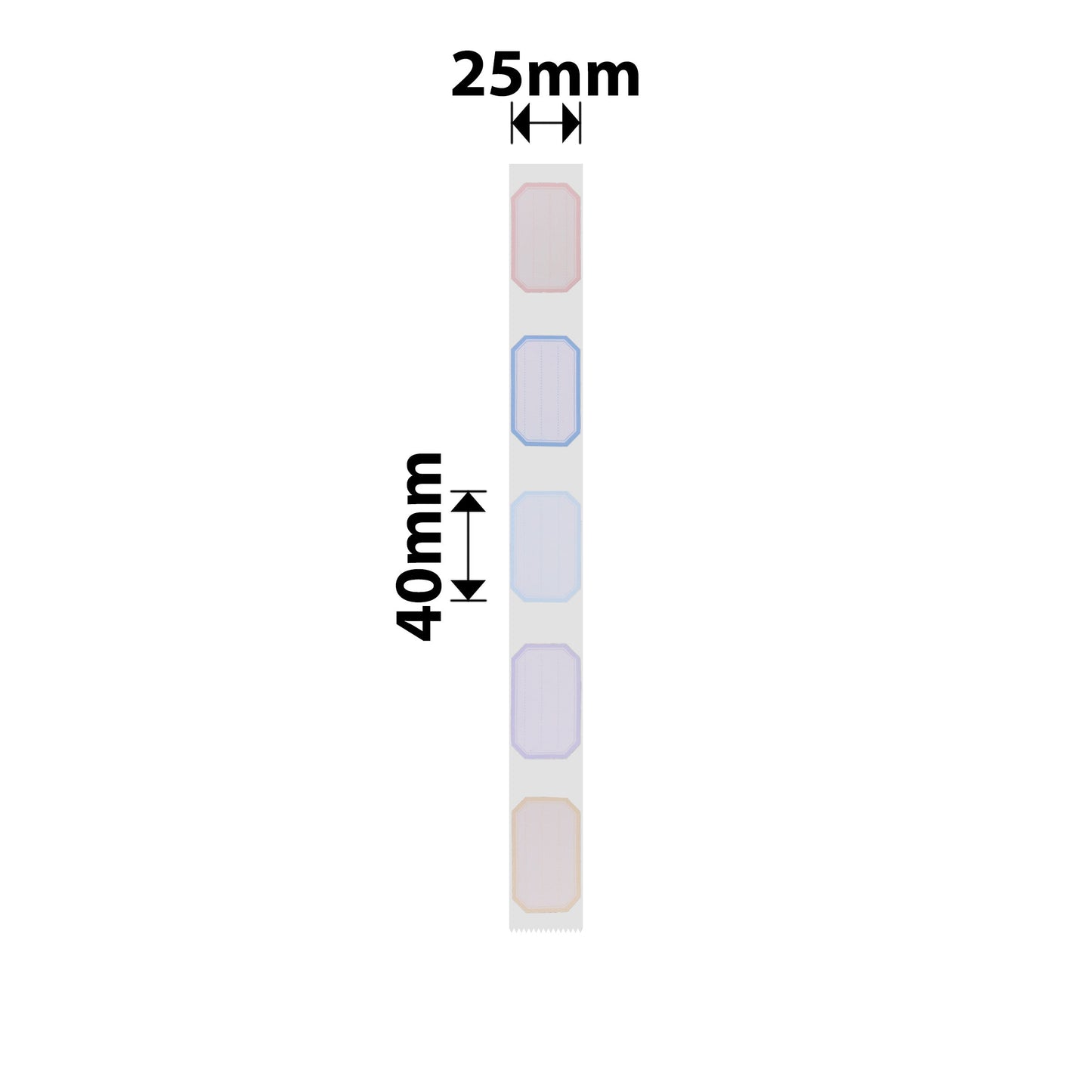 NB356 - NIIMBOT - D101 ONLY - R25X40MM - 160 LABELS PER ROLL - COLOUR BORDER DESIGN