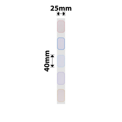 NB356 - NIIMBOT - D101 ONLY - R25X40MM - 160 LABELS PER ROLL - COLOUR BORDER DESIGN