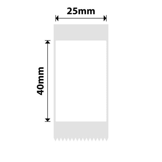 NB358 - NIIMBOT - D101 ONLY - R25X40MM - 160 LABELS PER ROLL - WHITE