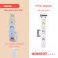 NB359 - NIIMBOT - D101 ONLY - R25X42MM - 150 LABELS PER ROLL - BABY CAT DESIGN