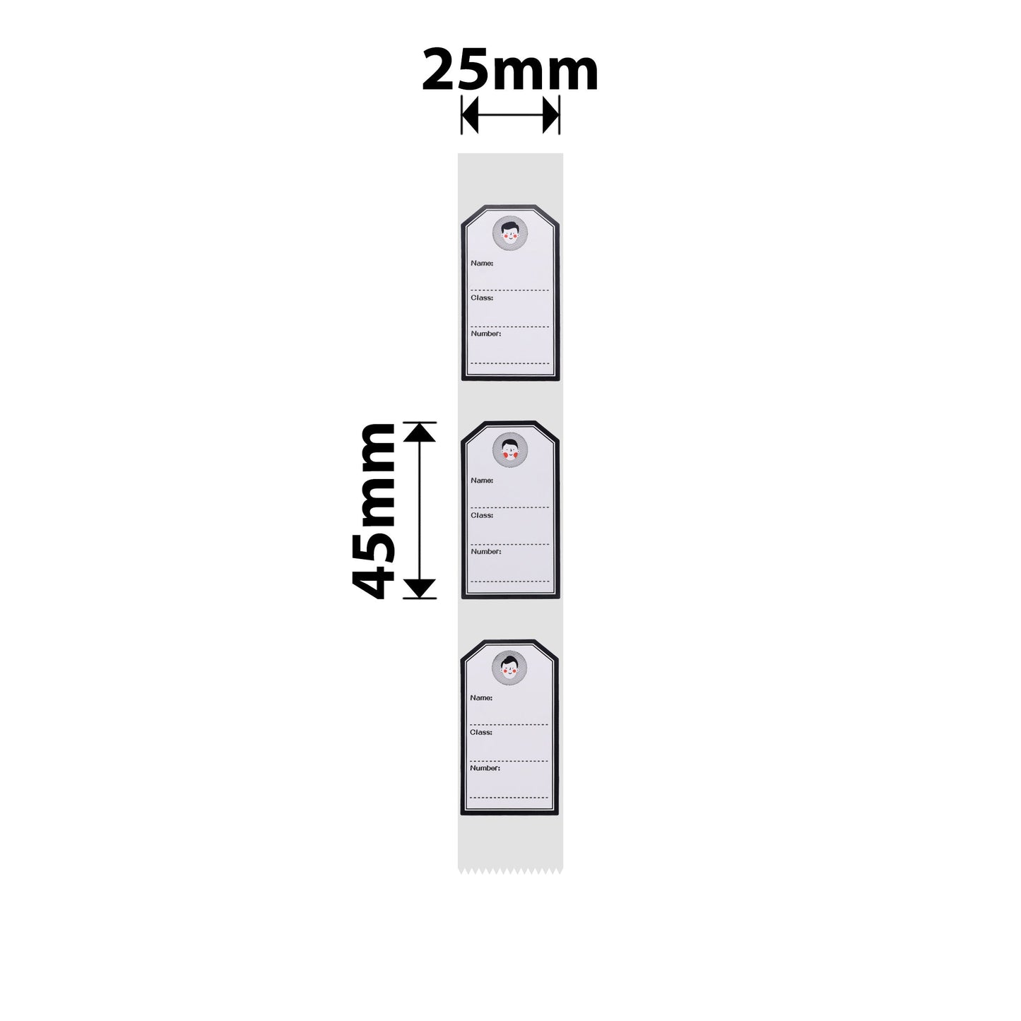 NB364 - NIIMBOT - D101 ONLY - R25X45MM - 150 LABELS PER ROLL - YOUNG BOY DESIGN