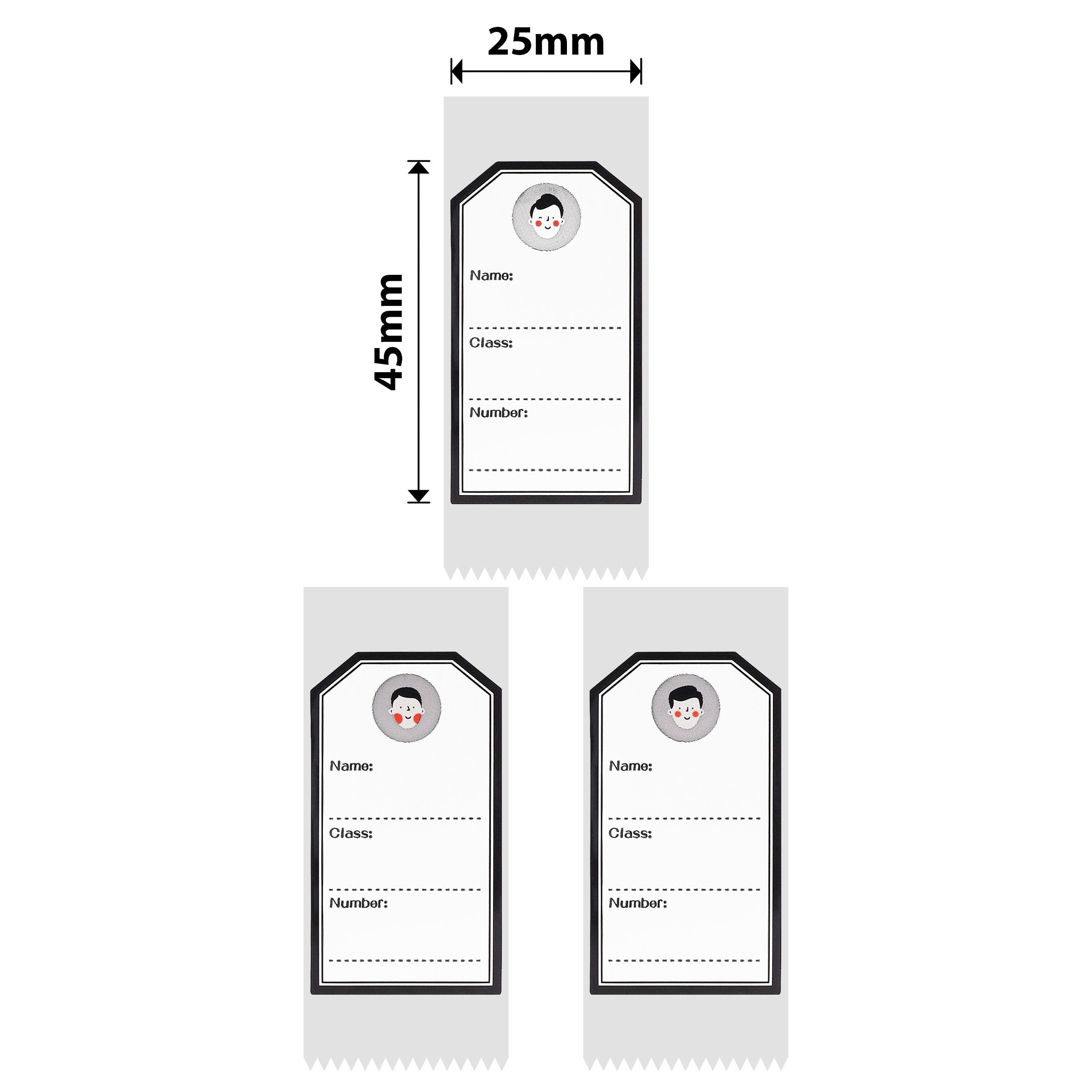 NB364 - Niimbot - D101 Only - 25x45mm - 150 Young Boy Labels