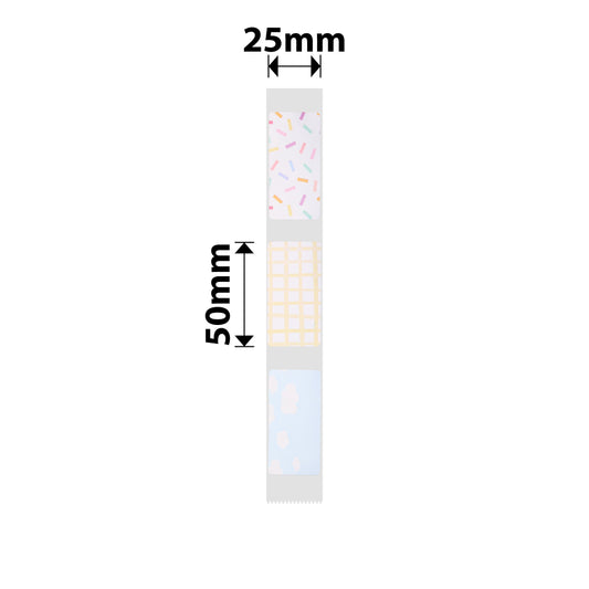 NB368 - NIIMBOT - D101 ONLY - R25X50MM - 130 LABELS PER ROLL- MIXED PATTERN DESIGN