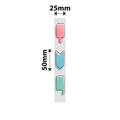 NB373 - NIIMBOT - D101 ONLY - R25X50MM - 130 LABELS PER ROLL - WATCH HERE DESIGN