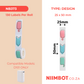 NB373 - NIIMBOT - D101 ONLY - R25X50MM - 130 LABELS PER ROLL - WATCH HERE DESIGN