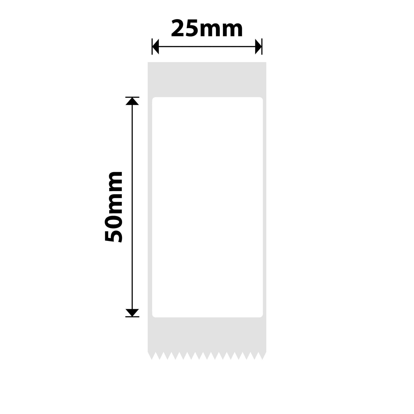 NB374 - NIIMBOT - D101 ONLY - R25X50MM - 130 LABELS PER ROLL - WHITE