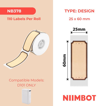 NIIMBOT - D101 Only - 25x60mm - Woodland Romance - 110 Labels