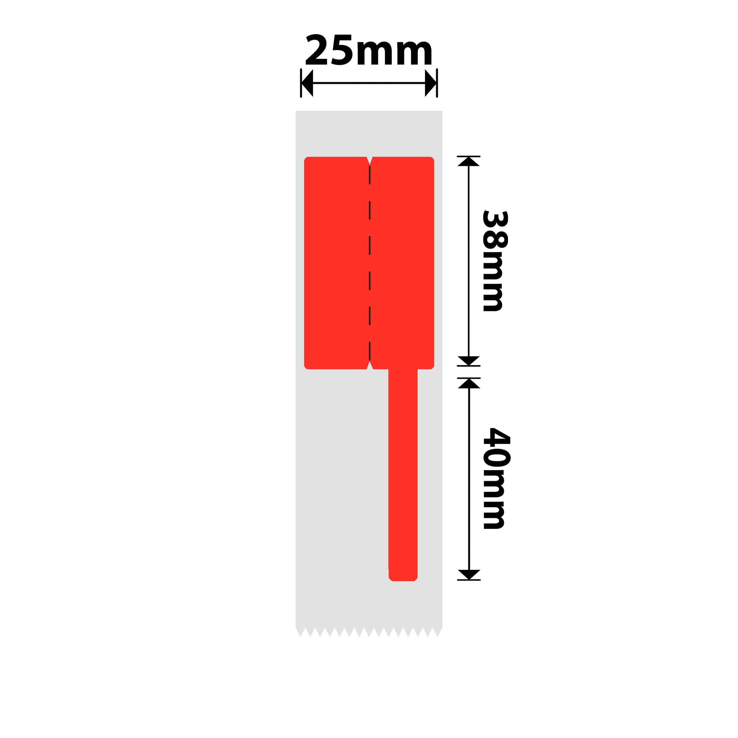 NB379 - Niimbot - D101 Only - 25x78mm - 85 Red Cable Labels