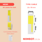 NB381 - NIIMBOT - D101 ONLY - R25X78MM - 90 LABELS PER ROLL - CABLE - YELLOW